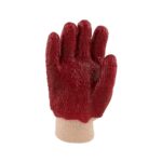 Red PVC Terry Palm Knit Wrist Glove
