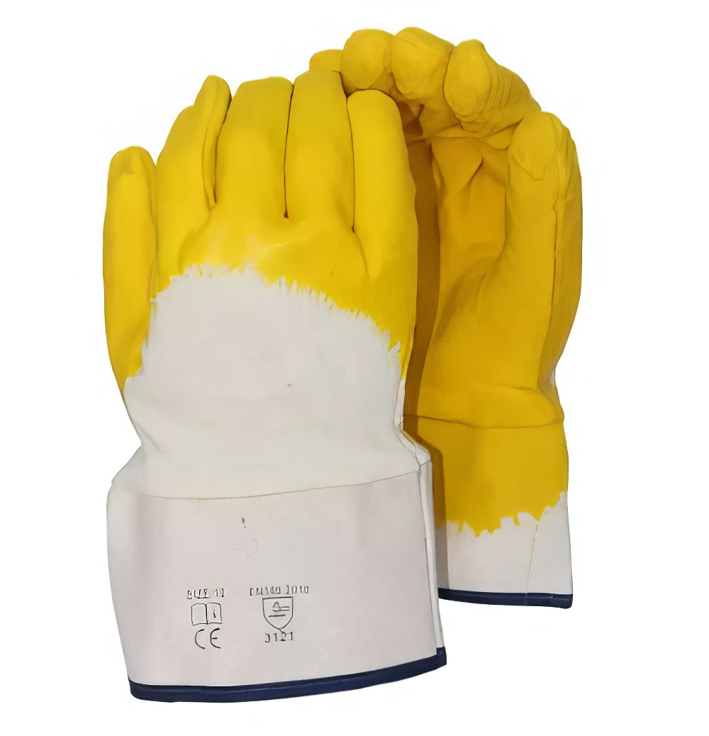 Yellow Comarex Heavy Crinkle Safety Cuff Glove