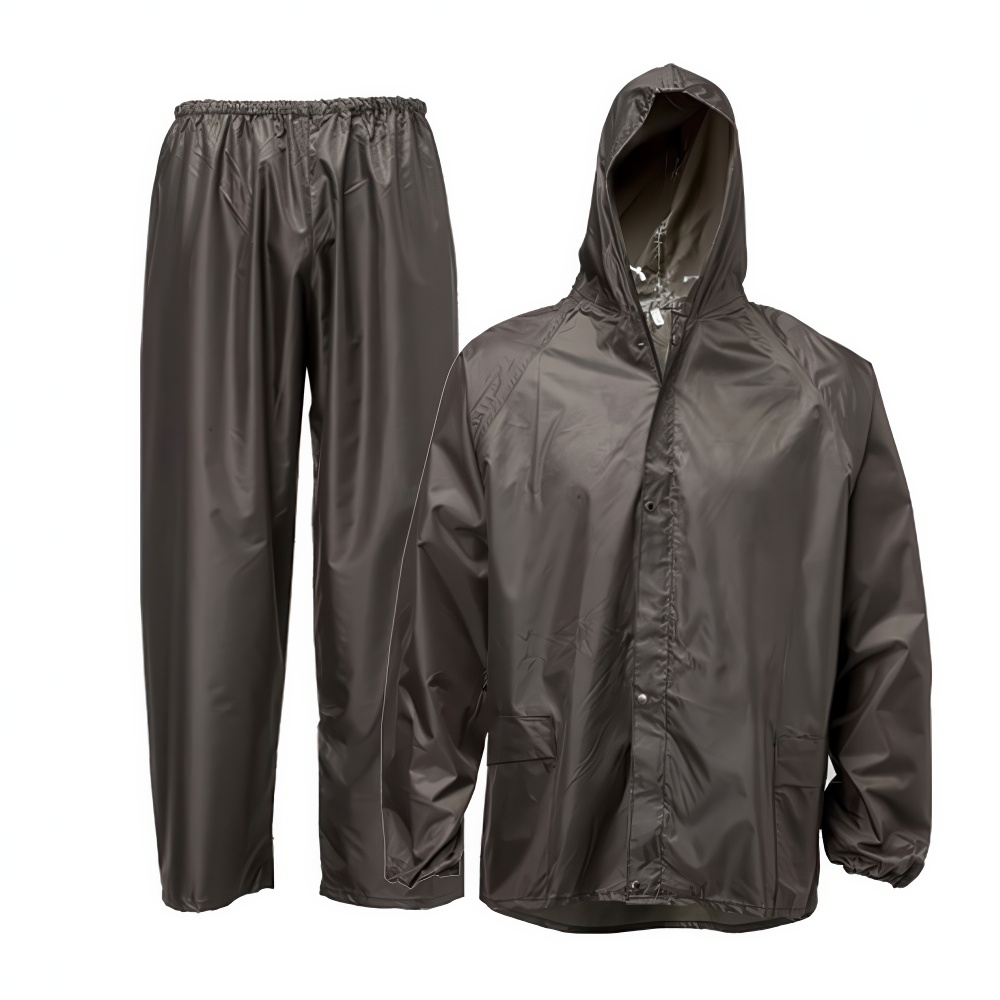 Black Rubberised Rain Suit