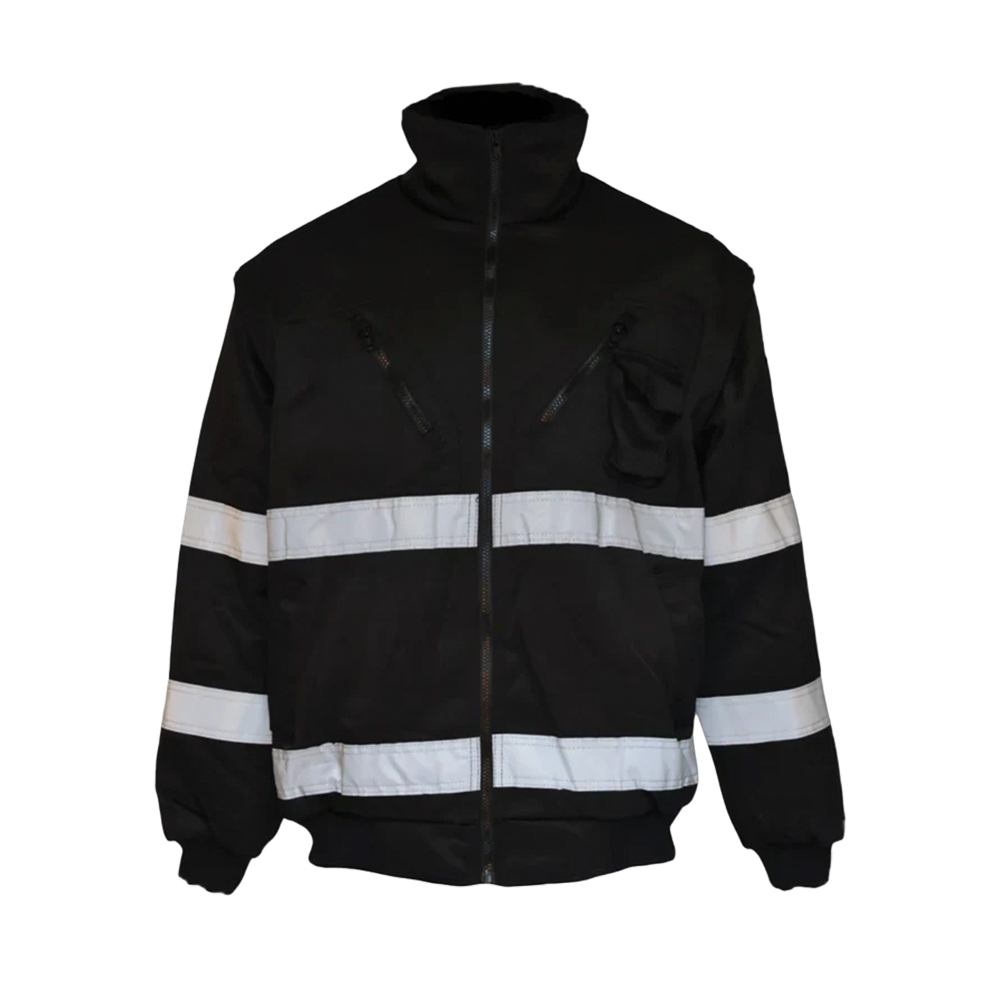 Black Bunny Jacket Zip Off Sleeve
