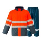 Two-Tone Hi-Viz Ref Storm Guard PU Rain Suit