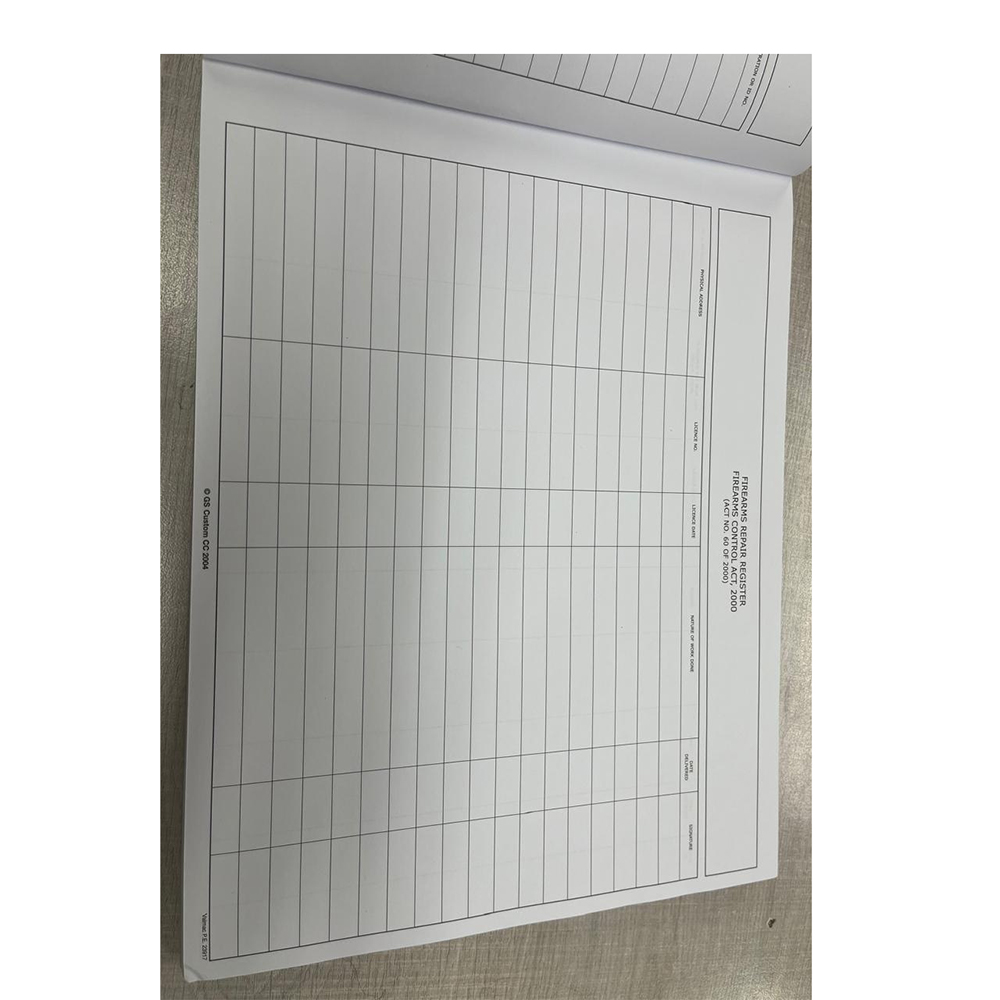 Firearm Repair Register