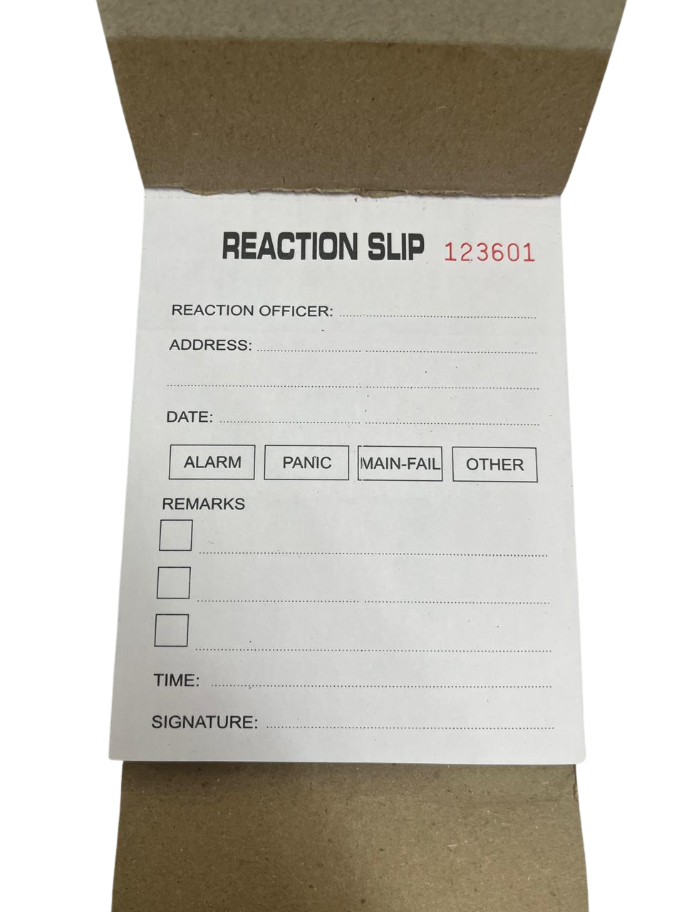 Reaction Slip Book